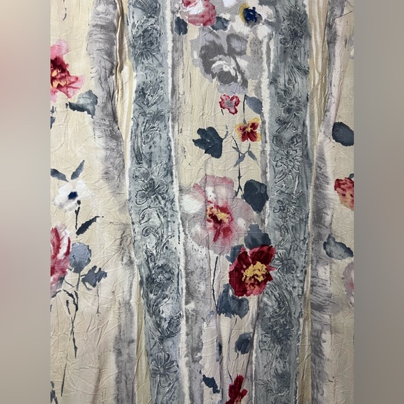 Jams World Antique Flowers on White Sleeveless Dress Vintage Small - Picture 3 of 11